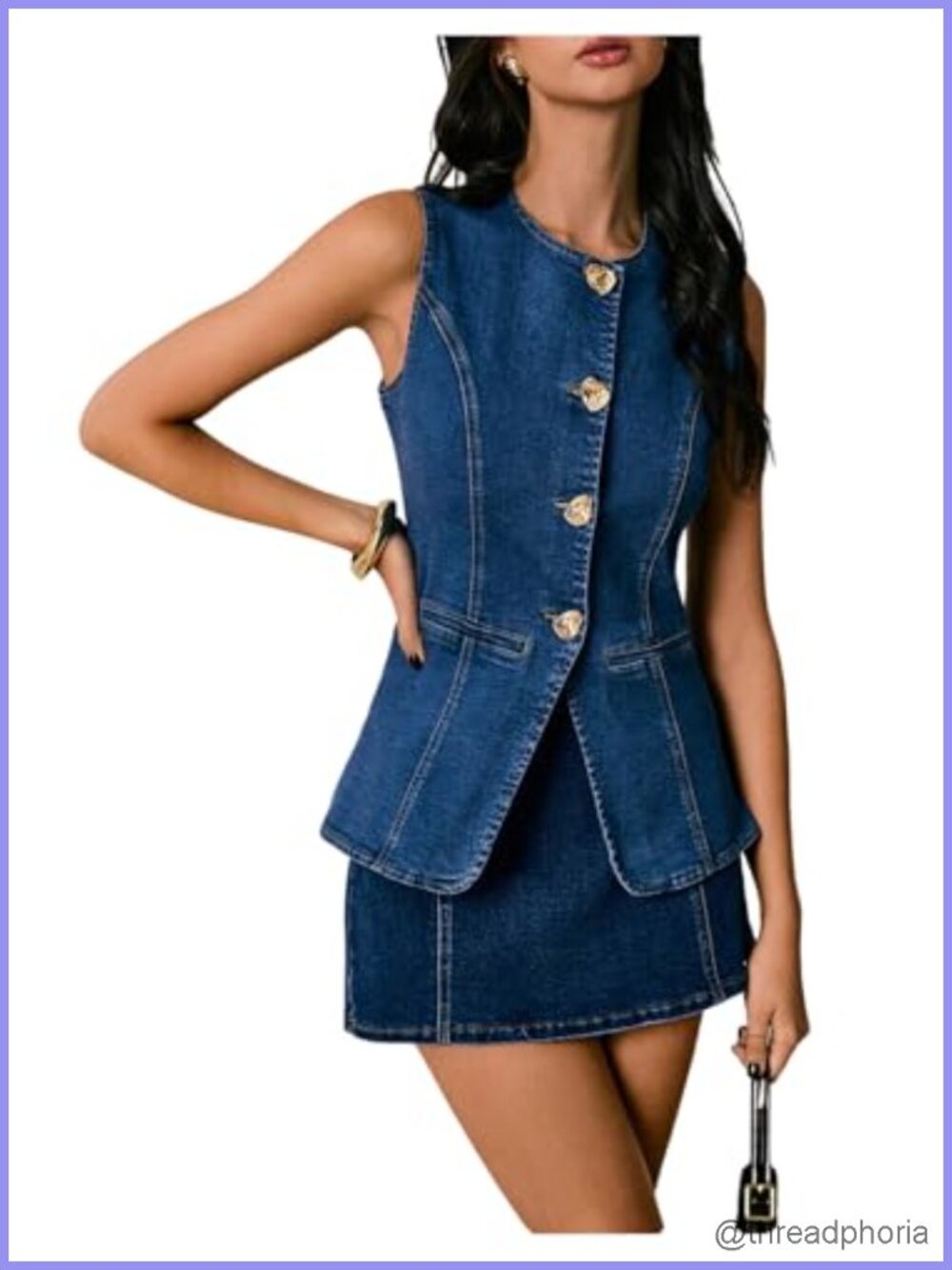Sleeveless Denim Vest Women's Jean Jacket Button Down Casual